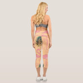 Leggings Capri Flamant rose rose (Verso)