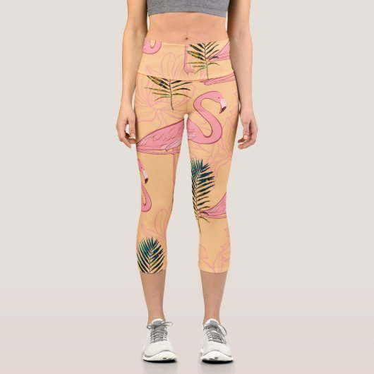 Leggings Capri Flamant rose rose (Recto)