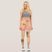 Leggings Capri Flamant rose rose (Recto)
