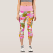 Leggings Capri Flamant Tropical Gris Clair (Recto)