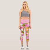 Leggings Capri Flamant Tropical Gris Clair (Recto)