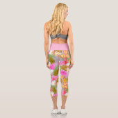 Leggings Capri Flamant Tropical Gris Clair (Verso)