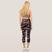 Leggings Capri Flamants roses Love Motif 4 (Verso)