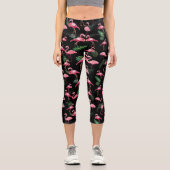 Leggings Capri Flamants roses Love Motif 4 (Recto)