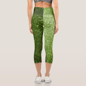 Leggings Capri Flamme de parties scintillant vert clair (Verso)