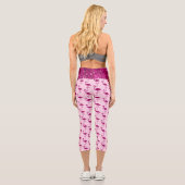 Leggings Capri Flamme rose vif flamant brillant (Verso)
