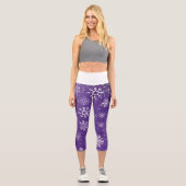 Leggings Capri Flèche blanche Améthyste violet (Recto)