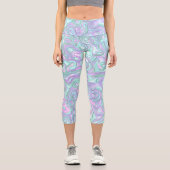 Leggings Capri Flèches 3D colorées Trippy (Recto)