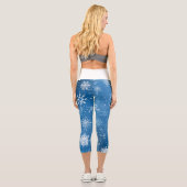 Leggings Capri Flèches blanches Sapphire Blue (Verso)