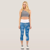 Leggings Capri Flèches blanches Sapphire Blue (Recto)