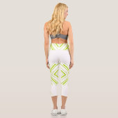 Leggings Capri Flèches en vert et blanc (Verso)