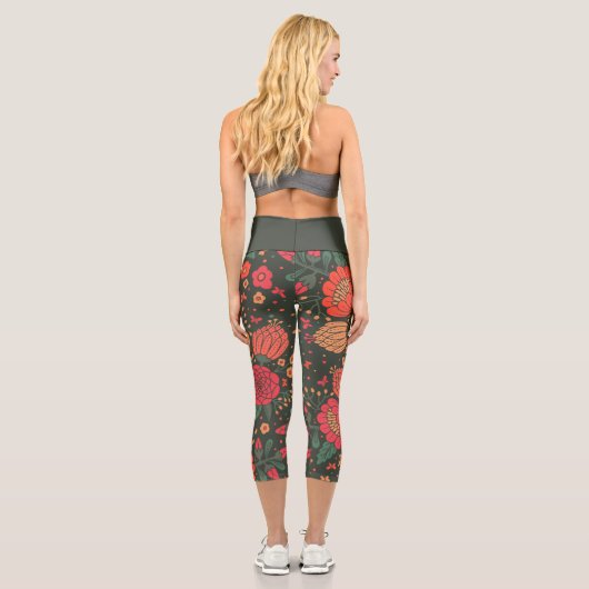 Leggings Capri fleur (Verso)