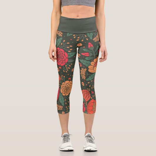 Leggings Capri fleur (Recto)