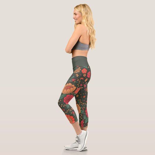 Leggings Capri fleur (Gauche)