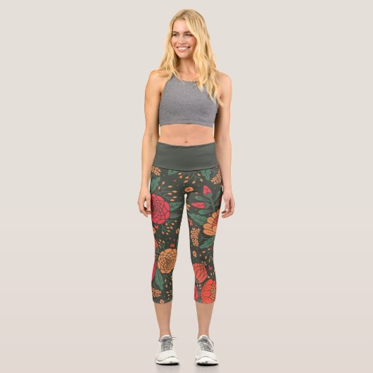 Leggings Capri fleur (Recto)