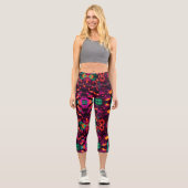 Leggings Capri Fleur abstrait (Recto)