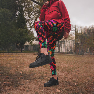 Leggings Capri Fleur abstrait