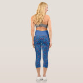 Leggings Capri Fleur Baroque Ligne Bleue (Verso)
