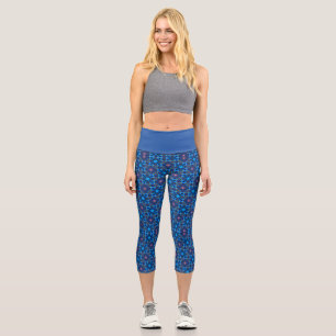 Leggings Capri Fleur Baroque Ligne Bleue