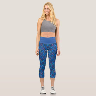 Leggings Capri Fleur Baroque Ligne Bleue