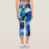 Leggings Capri Fleur bleue (Verso)