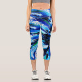 Leggings Capri Fleur bleue (Recto)