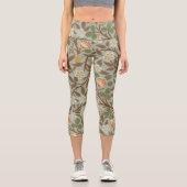 Leggings Capri Fleur botanique de trèfle William Morris (Recto)