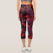 Leggings Capri Fleur cerise 3 (Verso)