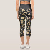 Leggings Capri Fleur d'abeille à miel (Verso)