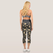 Leggings Capri Fleur d'abeille à miel (Verso)