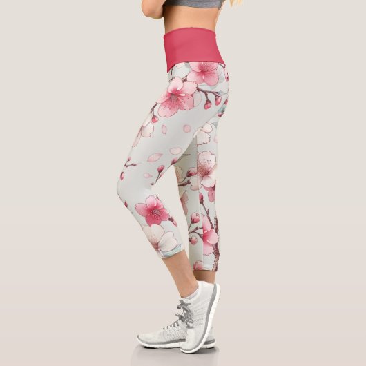 Leggings Capri Fleur de cerise (Gauche)