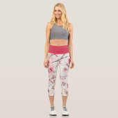 Leggings Capri Fleur de cerise (Recto)