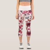 Leggings Capri Fleur de cerise (Recto)
