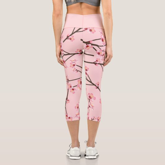 Leggings Capri Fleur de cerise (Verso)