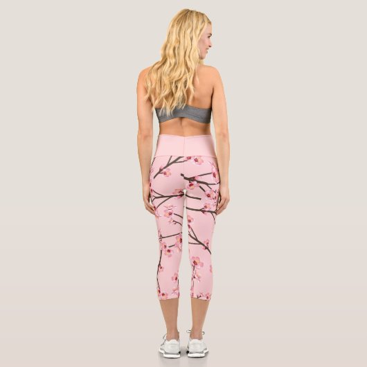 Leggings Capri Fleur de cerise (Verso)