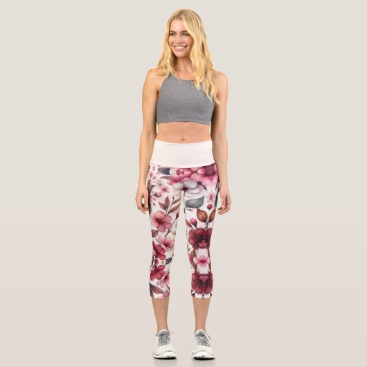Leggings Capri Fleur de Cerisier (Recto)