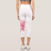 Leggings Capri Fleur de cerisier rose (Verso)