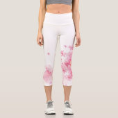 Leggings Capri Fleur de cerisier rose (Recto)