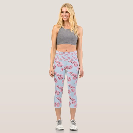 Leggings Capri Fleur de cerisiers (Recto)