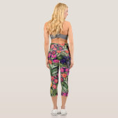 Leggings Capri Fleur de Prairie Rose Insulaire (Verso)