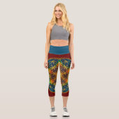 Leggings Capri FLEUR DE VIE - Fleur Fractale 1 (Recto)