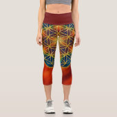 Leggings Capri FLEUR DE VIE - Fleur Fractale 1 (Recto)