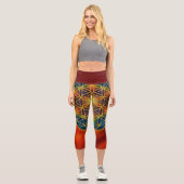 Leggings Capri FLEUR DE VIE - Fleur Fractale 1 (Recto)