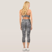 Leggings Capri Fleur et feuille de mandala Boho (Verso)
