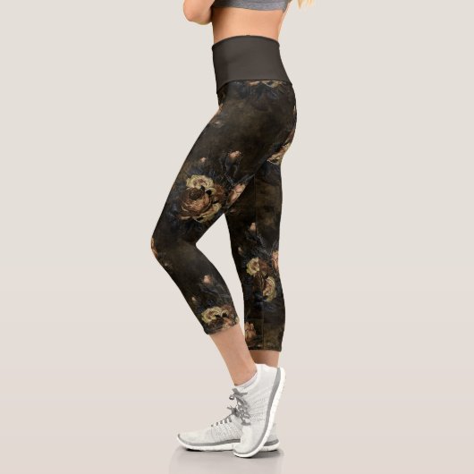 Leggings Capri Fleur gothique vintage (Gauche)