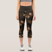 Leggings Capri Fleur gothique vintage (Recto)