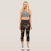 Leggings Capri Fleur gothique vintage (Recto)