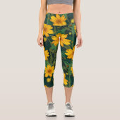 Leggings Capri Fleur haut de gamme (Recto)