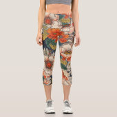 Leggings Capri Fleur haut de gamme (Recto)