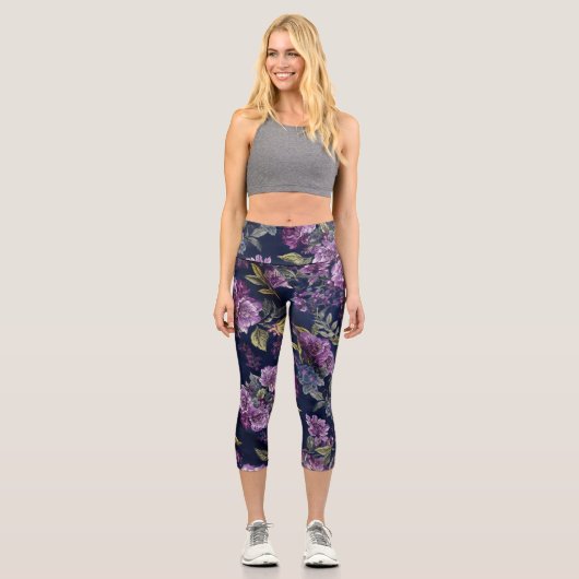 Leggings Capri Fleur haut de gamme (Recto)